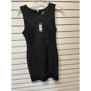 Greylin Crochet Dress Size M Black Dark Cottagecore Fairy Grunge Grandma Witchy